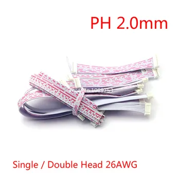 5PCS PH 2.0 mm Pas Cablu Conector PH2.0 Plug lungime Linie de 10 / 20/30CM 2P/3P/4P/5P/6P/7P/8P/9P/10P/12P Single / Double Cap 26AWG