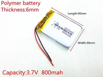 603040 în loc de 063040 3.7 V 800mah polimer capacitate baterie cu litiu baterii cu litiu picior loc