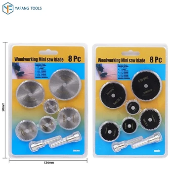 8pcs/set 3.2 mm Tijă Mini HSS pânze de Ferăstrău Rotativ Disc de Tăiere pentru Dremel Tâmplărie PVC Cutter Scule electrice