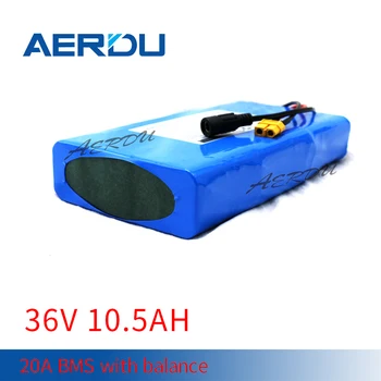 AERDU 36V 10S3P 10.5 Ah 500W 3500mAh Cells18650 Reîncărcabil Li-ion Baterie Pack pentru mașinuță de Golf, Biciclete Electrice Scuter cu BMS