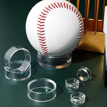 Afișaj-Acrilic Suport Inel Clar Baseball Standuri De Plastic Rotund Display Stand Pentru Mingea De Golf, Baseball, Softball, Minge De Tenis