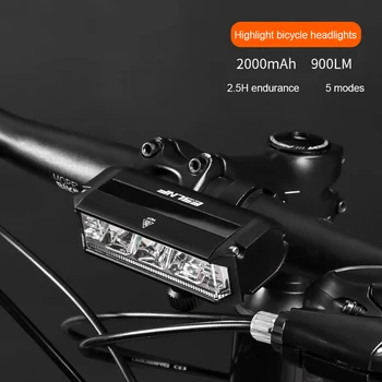 Aliaj de aluminiu de Biciclete Lumini Fata Ciclism Accesorii de Înaltă Luminozitate de Tip C USB Reîncărcabilă Bicicleta Ghidon Lumina