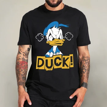 Amuzant Bărbați tricou cu Donald Duck Print Unisex vara tricou Maneca Scurta femei drăguț desen Animat disney Casual T-shirt de sex Masculin Topuri tee