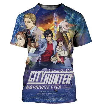 Anime City Hunter Bărbați/femei de Moda Noua Cool 3D Imprimate T-shirt Casual Stil Harajuku Tricou Streetwear Topuri Supradimensionate