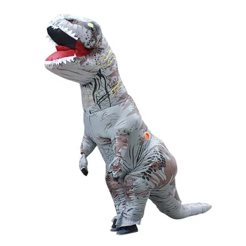 Anime Halloween Pentru Adulti Copii Dinozaur T-Rex Gonflabil Costume Cosplay Dino Desene Animate Purim Petrecere De Carnaval Costume De Lux Mascota