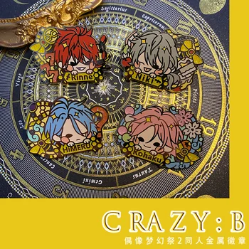 Anime Stele Ansamblu CrazyB Shiina Niki Amagi Rinne Oukawa Kohaku Insigna Metalică Brosa Ace Butonul Colecția De Medalii De Suvenir Cadou