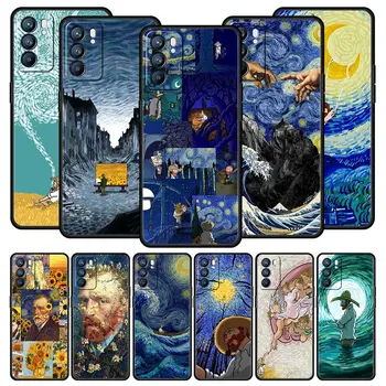 Arta Estetica Van Gogh Starry Telefon Caz Pentru Oppo find X5 A53 A54 A52 A9 2020 A15 A95 A16 A76 A74 A12 Reno7 SE Reno6 Pro Acoperi