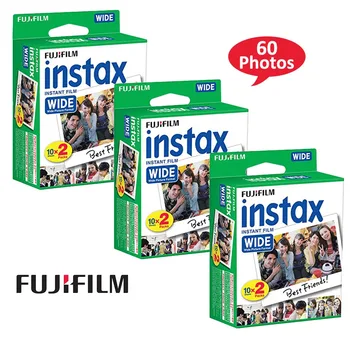 Autentic Fujifilm Instax Wide Film De 60 De Coli Foto Alb Pentru Fuji Instant Camera Foto 300 200 210 100 + Cadouri Gratuite