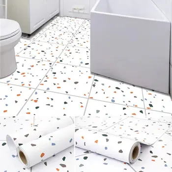 Auto-Adeziv Vinil, Hârtie Impermeabilă și Rezistentă la Uzură, Toaletă Podeaua din Bucătărie Renovare Tapet Îngroșat Etaj PVC Autocolant