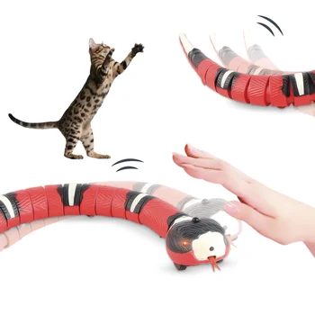 Automat Pisica Jucarii Interactive Smart Sensing Șarpe Tachineze Interioară a Juca Jucărie cu Cablu USB Pentru Câini de Companie Joc de Formare a Copilului jucării