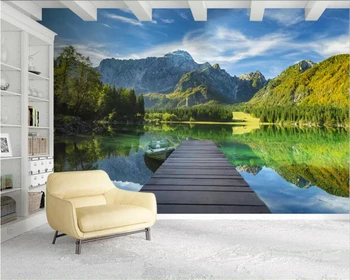 beibehang Personalizate 3D Foto Tapet lac de Munte, peisaj de fundal de perete 3d tapet Camera de zi Dormitor Perete tapet 3d