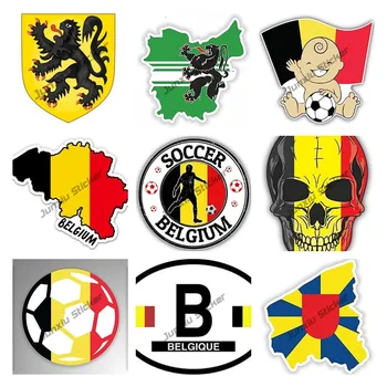 Belgia Autocolant BelgiumFootball Pavilion Vinil Autocolant Decal Belgia Steagul Echipei De Fotbal Grunge Ștampilă De Cauciuc Rezistent La Apa Masina Decal