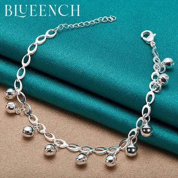Blueench 925 Sterling Silver Ball Pendant Brățară Stil Drăguț Pentru Femei Bestie Cadou De Petrecere Moda Bijuterii