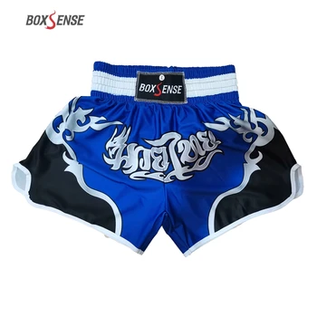 Boxsense Muaythai pantaloni Scurți de Box MMA Copii Adulti Lumina Respirabil Box Trunchiuri Bărbat Femeie de Imprimare Grappling Sanda MMA pantaloni Scurți