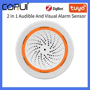 CORUI Tuya Zigbee Sunet Senzor de Lumină Alarmă Inteligent Sirena 90dB Control de la Distanță App Acasă de Protecție de Securitate Sistem de Alarma Sirena
