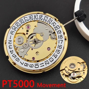 De înaltă Precizie PT5000 Automat Mechanical Ceas Mișcarea 21600 Bph-28800 Bph Afișare a Datei Clona 2824 25 Jewels 25.6 Mm Diametru