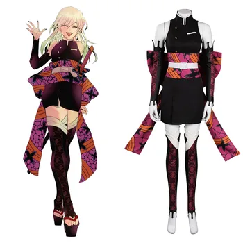 Demon Slayer Kimetsu nu Yaiba Daki Cosplay Costum Kimono Costume de Halloween Costum de Carnaval