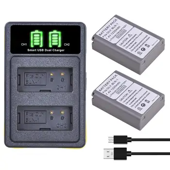 Durapro 2x BLN1 BLN-1 Înlocuire baterii + LED USB incarcator pentru Olympus OM-D E-M1 E-M5 Mark II PEN-F E-P5 EM1 EM5 PENF EP5