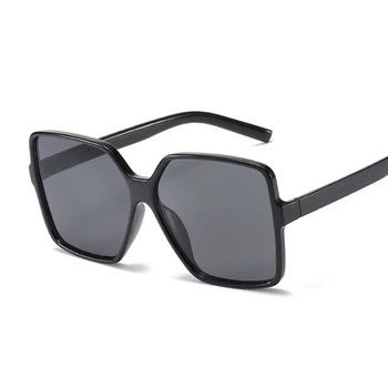 Epocă Pătrat ochelari de Soare pentru Femei Brand de Lux de Designer Supradimensionat Ochelari de Soare Nuante Oglindă Negru Lentile UV400 Ochelari de Moda