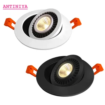Estompat Anti Orbire Reglabil Încastrat Spoturi cu LED-uri 7W/9W/12W/15W/18W Rotație COB Spot de Lumină Lampă de Tavan AC85-265V