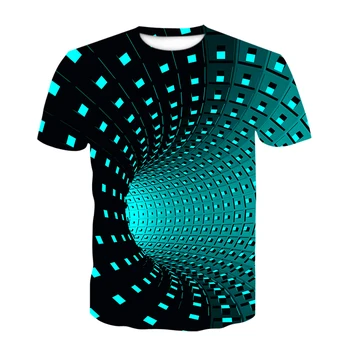 Exploziv Vârtej cu Maneci Scurte T-shirt de Vară pentru Bărbați T-shirt pentru Bărbați Casual Top 3DT-Tricouri Moda O-neck Cămașă de Mari Dimensiuni Streetwear