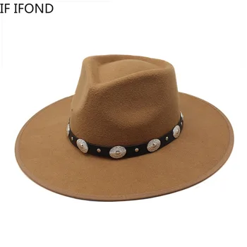 Femei Simțit Capac Bărbați Jazz Pălării de Iarnă Pălărie de moda 2021 Nou Retro Biserica Nașul Sombrero Capace