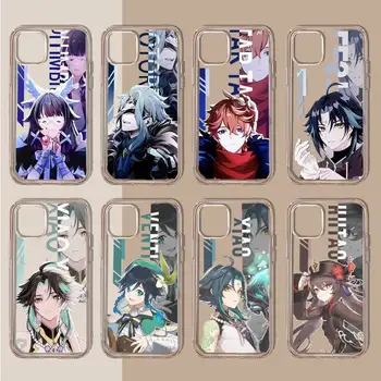 Fierbinte Genshin Impactul joc anime Telefon Caz Transparent moale Pentru iphone 11 12 13 14 x xs xr pro max mini plus