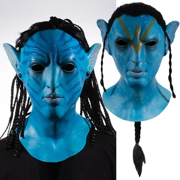 Filmul Avatar 2 Masca Na ' vi, Neytiri Cosplay Drum de Apă, Latex Casca de Halloween Petrecere de Carnaval Costume, Recuzită
