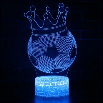 Fotbal 3D Acril Lampă cu Led-uri pentru Cadou Lumina de Noapte pentru Copii Lampa de Masa Petrecere de Ziua Decor Ziua Îndrăgostiților Lampă de Noptieră