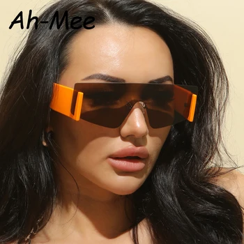 Fără ramă Pătrată ochelari de Soare Femei Dreptunghi Ochelari de Soare Moda de sex Feminin Nuante de Maro Brand Designer Una Bucata Ochelari de Gafa de sol