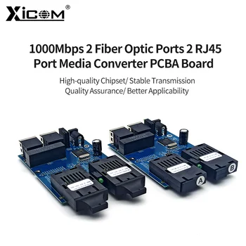 Gigabit Ethernet Rapid Comutatorul de Fibre 100/1000M 20KM Optic Media Converter 2 Fibre Port 2 Port RJ45 SC Simplex/Duplex Singur Modul