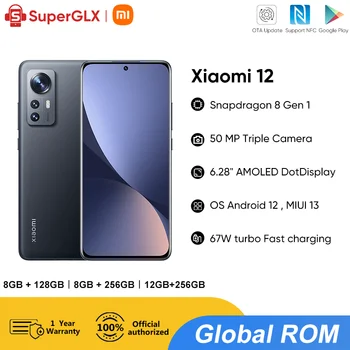 Global nou Rom-ul Xiaomi 12 5G Smartphone Snapdragon 8 Gen 1 120Hz AMOLED 4500mAh 67W Încărcare Rapidă Xiaomi Mi 12 Telefon Mobil
