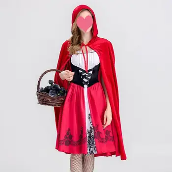 Hanorac Cu Genunchi-Lungime Manta Rochie Set Uniform De Talie Strans Lejer Tiv Rochie De Halloween Cape Set Cosplay Costum