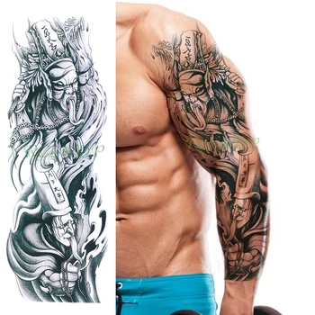 Impermeabil Tatuaj Temporar Autocolant Negru și alb efemeritatea mit Chinezesc caracter brațul fals tatuaj flash tatuaj pentru barbati femei