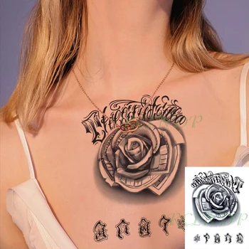 Impermeabil Tatuaj Temporar Autocolante Bani Element de Flori Scrisoare Fals Tatuaj Flash Tatuaj Body Art Tatuaje pentru Femei Barbati