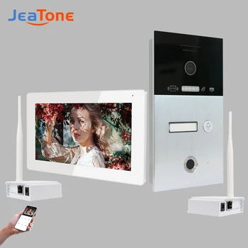 Jeatone IP WIreless Video Interfon Cu Sistem de Recunoaștere a Amprentelor digitale de Control Acces 720P CAT5/5E Video Wireless de Usa