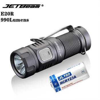 JETBeam E20R Lanterna LED-uri 990 Lumeni USB Reîncărcabilă Utilizarea SST40 N4 Î. hr. a Condus Cu 16340 Baterie de Mare putere Fashlight