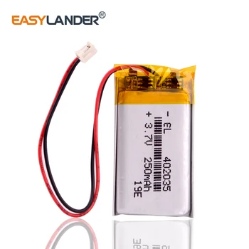 JST 1,5 mm 2pin 250mAh 402035 Litiu-Polimer LiPo baterie Reîncărcabilă pentru GPS Handheld GPS bluetooth Mp3
