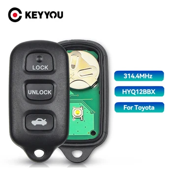 KEYYOU 314.4 mhz Telecomanda Auto breloc 3 +1 Buton Pentru Toyota HYQ12BBX sistemului de acces fără cheie Pentru Highlander Camry Solara Corolla Sienna 2002 -2007