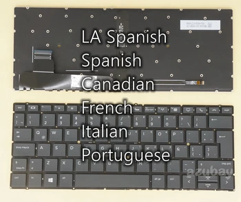 Latină, spaniolă, franceză Canadiană italiană portugheză Tastatura Pentru HP Elitebook X360 830 G5, X360 830 G6, SN9180BL cu iluminare din spate, Fara Rama