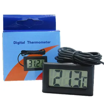 LCD Termometru Digital Cu Baterie Congelator Mini Termometru de Interior Exterior Termometru Electronic Cu Senzor