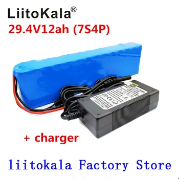 LiitoKala 7S4P 29.4 V 12ah baterii cu litiu baterii pentru motor electric de biciclete ebike scuter cu rotile cropper cu BMS