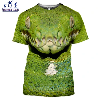 Mamba Top Animal Sălbatic Șarpe T Shirt Barbati T-shirt de Călătorie 3D de Imprimare Alb Teuri pentru Femei Îmbrăcăminte Junglă Python Livrare Gratuita Plus Dimensiune