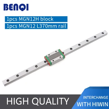 mgn12h de ghidare liniare 1 buc MGN12H bloc + 1 buc liniar feroviar MGN12 -370mm pentru imprimantă 3d de mișcare liniară made in China shanghai benqi
