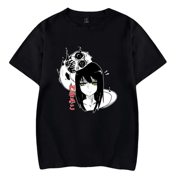 Mieruko Chan Tricou O-Gât Vara Maneca Scurta Barbati Femei Tricou Harajuku Streetwear Anime Miko Yotsuya Haine Plus Dimensiunea