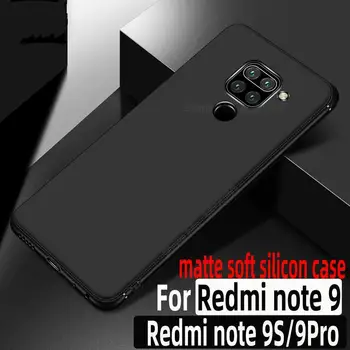 Moale Negru Mat Caz TPU Pentru Xiaomi Mi 10 Poco X3 NFC Redmi Nota 9 9Pro Max Subțire Caz Capa pe Redmi K20 K30 Nota 7 8 8A Acoperi