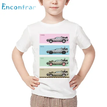 Moda de Imprimare Înapoi în Viitor Delorean x 4 Copii tricou pentru Copii de Vară se Răcească Băieți/Fete Topuri Casual Haine pentru Copii
