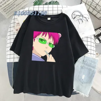 Moda Oversize T-Shirt saiki kusuo nu sainan Desene animate Anime Femei Tricouri de Vară O-Neck Tricouri Tricouri Largi Moale T-Shirt Femei