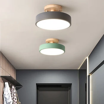 Nordic minimalist din lemn culoar de lumină LED lumina plafon balcon coridor de lumină dressing de iluminat retro Europene lampă de plafon