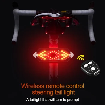 Noua Motocicleta Transforma Semnalele de Control de la Distanță de Biciclete Indicatoare de Direcție MTB LED-uri de Lumină din Spate USB Reîncărcabilă cu Bicicleta Stop cu Corn